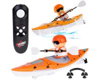 Világító kajak evezőssel és távirányítóval - narancssárga