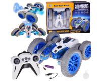 Távirányítós szupergyors kaszkadőr autó - gőz és fényfunkciókkal - kék