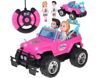 Távirányítós RÓZSASZÍN AUTÓ babáknak babákkal