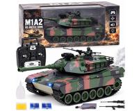 Távirányítású Abrams M1A1 tank RC 2.4 GHz – Lövés, füst, hang, forgó torony, 45 cm