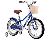 RoyalBaby Lovely City kerékpár kosárral gyerekeknek 16" - kék