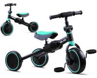 Tiny Bike 3 az 1-ben fekete-türkiz gyermek kerékpár