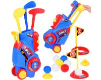 Mini Golf szett ütők + labdák + kerekes állvány gyerekeknek