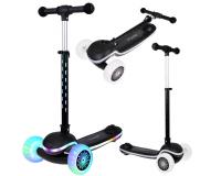 Gyerek roller SCOOTER – 20 fénymód és 4 zenei mód - fekete