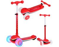 Gyerek roller SCOOTER – 20 fénymód és 4 zenei mód - piros