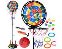 3 az 1-ben sportkészlet Dobd a célba!  Kosárlabda állvány + kiegészítők