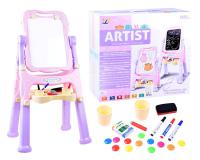 Tábla filces és krétás oldallal rózsaszín színben