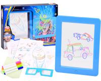 Kék keretes világító rajztábla