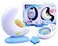 Kék színű világító zenedoboz kisbabáknak