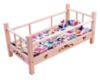 Fa játék babaágy 50cm + ágyneműhuzat