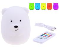Teddy Bear szilikon LED éjjeli lámpa + távirányító