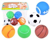 Különböző sportok labdái bébi fürdőjátékok ( 5 darab)