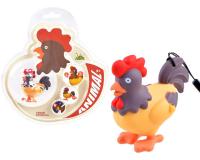 Világító kakasos kulcstartó hangeffektussal