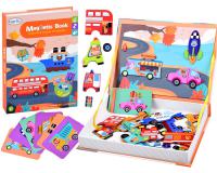 Mágneses autós puzzle kirakó - készség fejlesztő játék