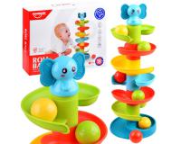 Elefántos labdacsúszda labdákkal