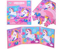 Mágneses gyermekkönyv -unikornisos puzzle