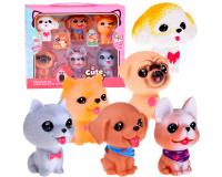 Gumi kutyafigura készlet - 6 darabos