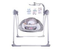 Elektromos baba hinta hangfunkciókkal - szürke színben