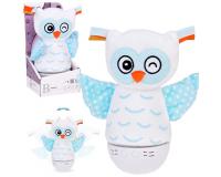 Interaktív plüss bagoly zene- és fényfunkciókkal