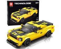 336 építőelemből álló sárga sportautó