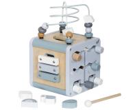 Montessori fa oktató kocka - kék