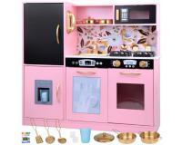 Nagy fából készült konyha gyerekeknek  - rózsaszín