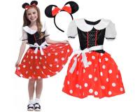 Aranyos Minnie egér jelmez lányoknak - L-es méret  (120-130 cm)