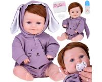 Interaktív játék baba lila ruhában