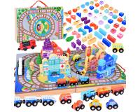 Fa vonat - város készlet - akkumulátoros mozdonnyal