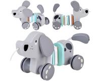 Fából készült húzójáték - kutyus