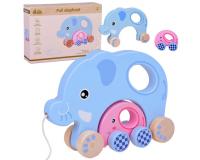 Fából készült húzójáték - elefánt