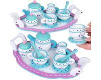 Fa játék teáskészlet kínálótálcával