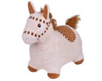 Felfújható plüss ugráló ló gyerekeknek - világos barna