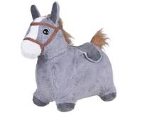 Felfújható plüss ugráló ló gyerekeknek - szürke