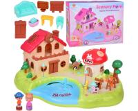 Interaktív mágneses ház mozgó elemekkel - piros