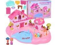 Interaktív mágneses ház mozgó elemekkel - rózsaszín