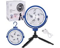 Csendes mini USB-s asztali CLIP ventilátor - kék