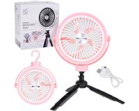 Csendes mini USB-s asztali CLIP ventilátor - rózsaszín