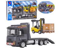 Teherautó pótkocsival és targoncával építőkészlet - 404 elemes