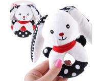 Kontrasztos csörgő babáknak - nyuszi