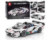 Fehér szuper sportautó spoilerrel - 348 darabos