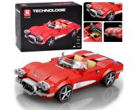 Klasszikus piros retró kabrió - 311 darabos