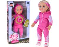 Baba melegítőben hosszú szőke hajjal - 48 cm-es