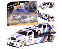 Maisto platós és BMW M3 1988 vontatón