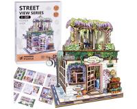 Fa 3D PUZZLE Virágbolt épület - 243 elemes