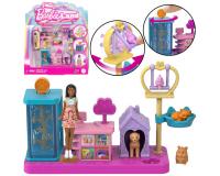 Mattel Barbie Mini Land állatorvos baba + háziállatok és kiegészítők