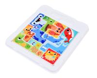 Négyzet alakú puzzle – Színes tengeri állatok kirakós játék, 12 darabos
