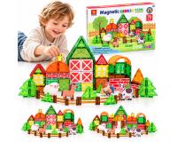 Mágneses építőkockák Farm – 70 darabos