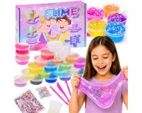 Slime készítő készlet 32 ​​darabos 26 színű nyálka kiegészítőkkel