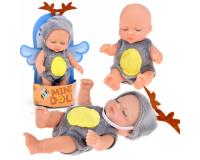 Mini baba rénszarvas 11 cm mozgatható karokkal, lábakkal és fejjel - szarvas